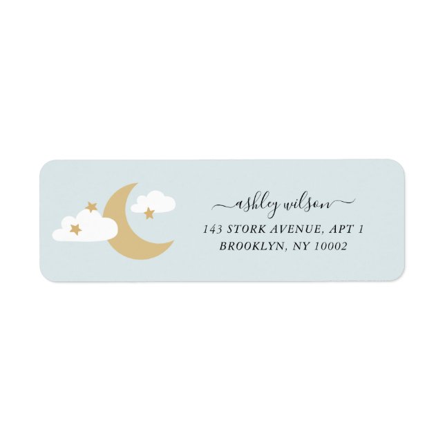 Moon and Stars Script Moderne Skripte Gold und Bla (Vorne)