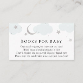 Moon and Stars Silver Books for Baby insert card