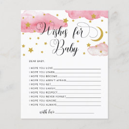 Moon and Stars Wünsche für Babykarten