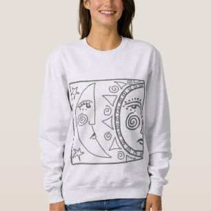 Moon and Sun Abstrakt Wearable Art Sweatshirt