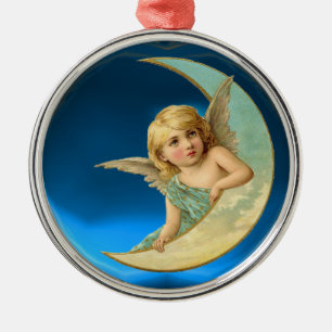 MOON ANGEL SILBERNES ORNAMENT