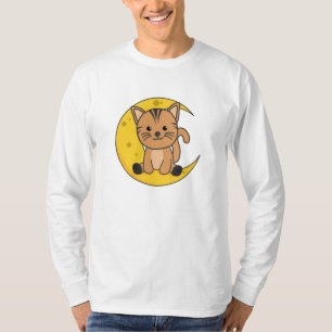 Moon Animal Cat Offiziell Sleep Shirt Katzen