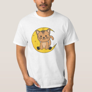 Moon Animal Cat Offiziell Sleep Shirt Katzen