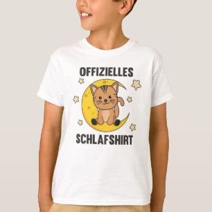 Moon Animal Cat Offiziell Sleep Shirt Katzen