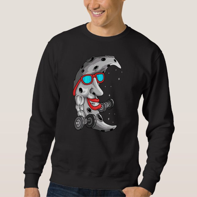 Moon Art Celestial Astronomie Fitness Workout Aste Sweatshirt (Vorderseite)