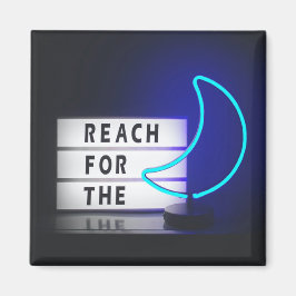 Moon Art Reach für das typografische Bild des Mond Magnet