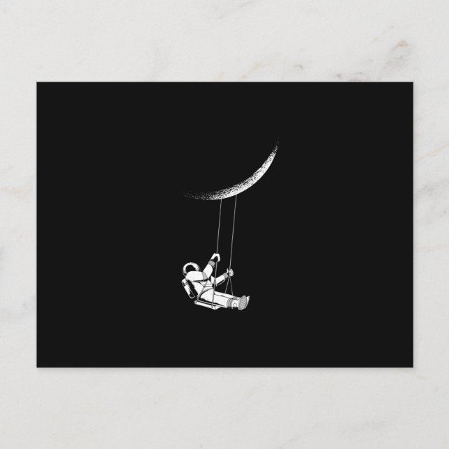 Moon Astronaut Postkarte (Vorderseite)