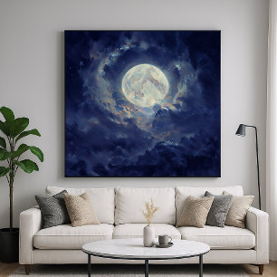Moon - Ätherisches Kunstdesign Poster