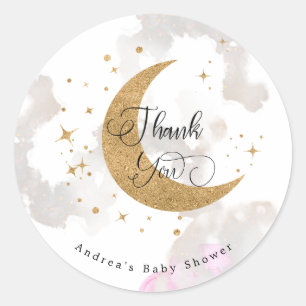 Moon Baby Dusche Danke Stickers