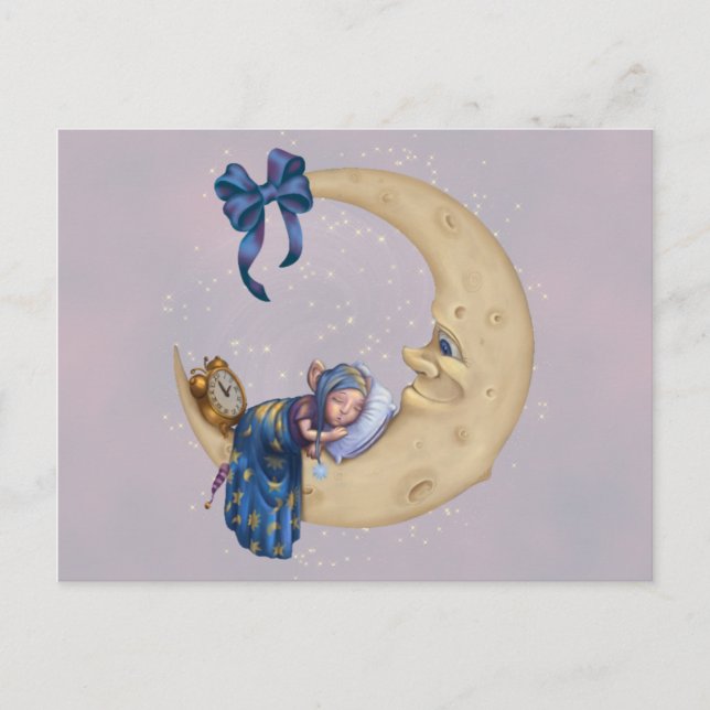 Moon Baby Elf Postkarte (Vorderseite)
