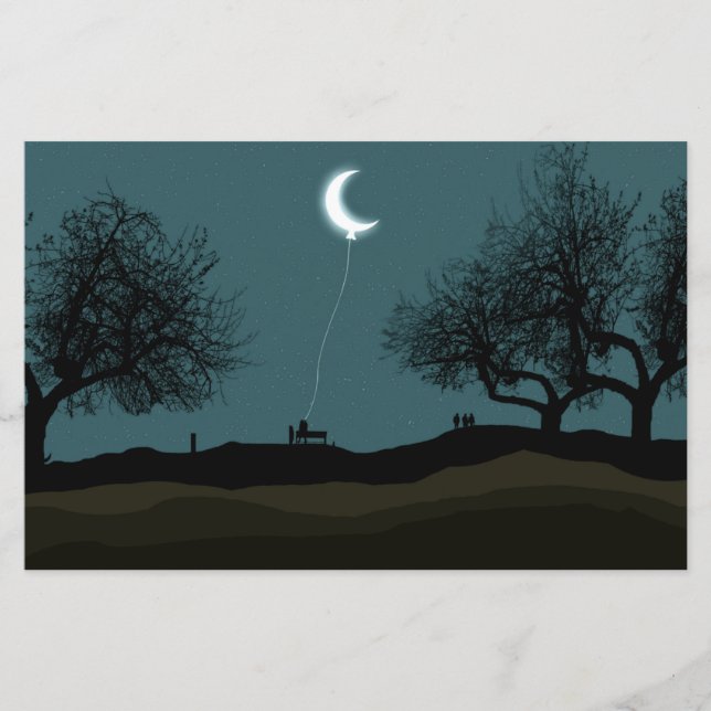 Moon Balloon Briefpapier (Vorderseite)