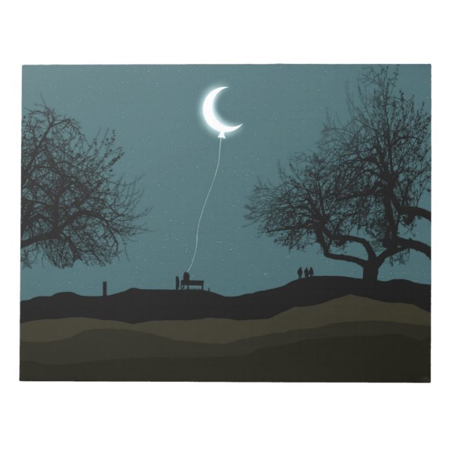 Moon Balloon Notizblock (Vorderseite)