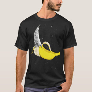 Moon Banana Funny Space Lebensmittel Seltsame Fruc T-Shirt
