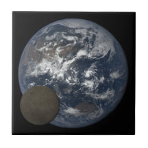 Moon bewegt sich vor dem DSCOVR-Bild der Erde