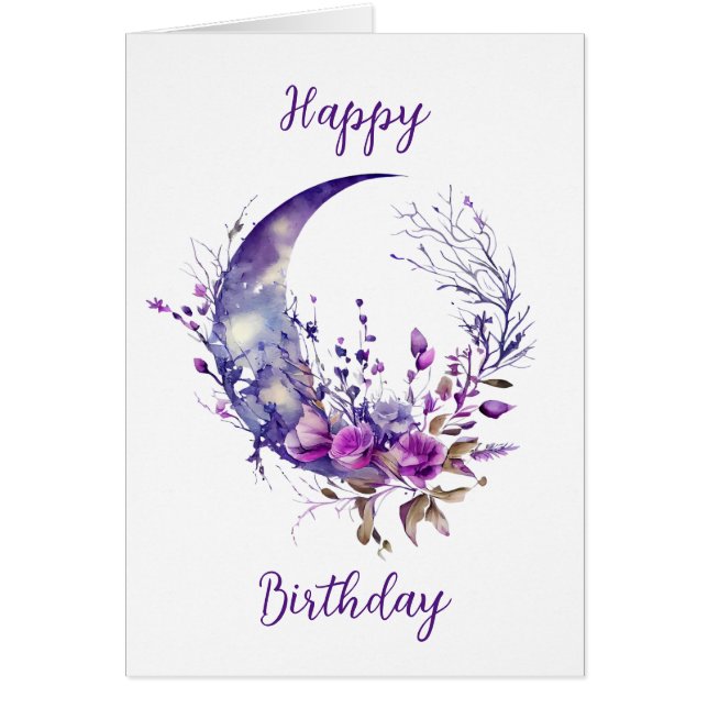 Moon Birthday Card (Vorne)