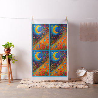 Moon Blume Moderne Kunst Cheater Quilt Sew Panel Stoff