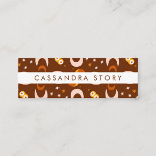 Moon Blume Moderne Musterkarte Mini Visitenkarte