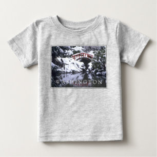 Moon Bridge & Pond im Winter   Seattle, Washington Baby T-shirt