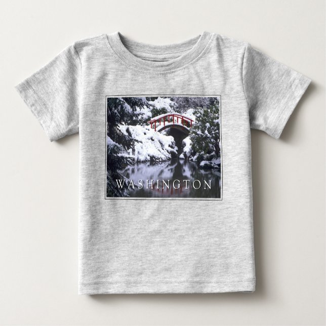 Moon Bridge & Pond im Winter | Seattle, Washington Baby T-shirt (Vorderseite)
