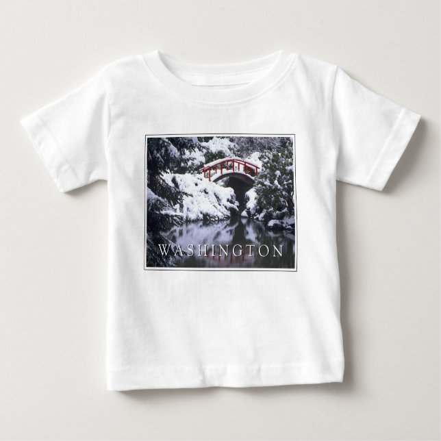 Moon Bridge & Pond im Winter | Seattle, Washington Baby T-shirt (Vorderseite)