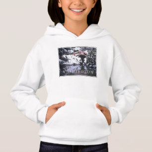 Moon Bridge & Pond im Winter   Seattle, Washington Hoodie
