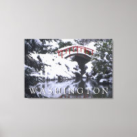 Moon Bridge & Pond im Winter | Seattle, Washington