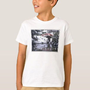 Moon Bridge & Pond im Winter   Seattle, Washington T-Shirt