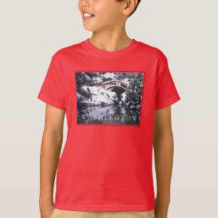Moon Bridge & Pond im Winter   Seattle, Washington T-Shirt