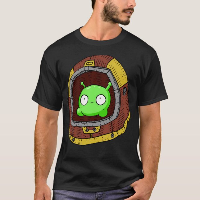Moon Cake Final Space. Astronautenhelm. T-Shirt (Vorderseite)