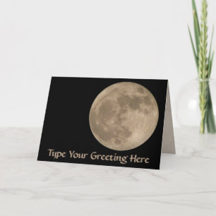 Moon Card Romantische Vollmond Blank Grußkarte Karte