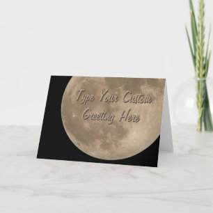 Moon Card Romantische Vollmond Blank Grußkarte Karte