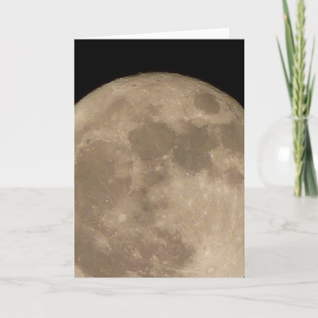 Moon Card Romantische Vollmond Blank Grußkarte Karte (Vorderseite)