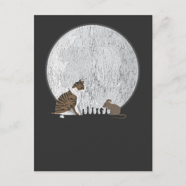 Moon Cat Mouse Moon Cat Mouse Postkarte (Vorderseite)