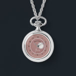 Moon Catcher Dusky Pink Niedliche Kette Armbanduhr<br><div class="desc">Eine einzigartige personalisierte Mond Catcher dusky rosa Halskette Ewatch. Eine neue Geschenkidee,  um die Mondenergie zu erfassen.</div>