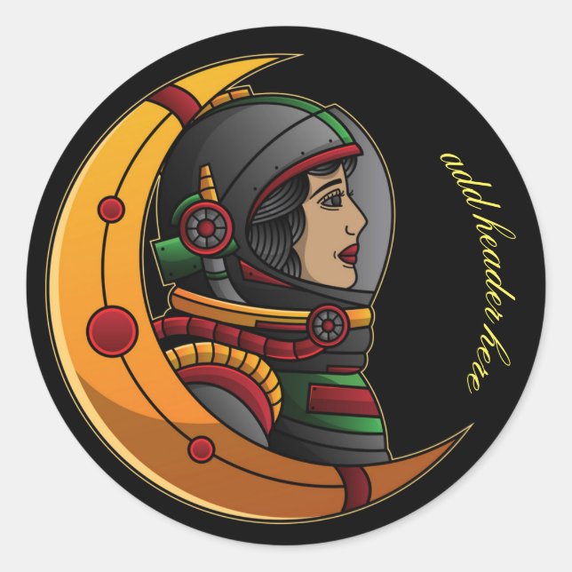 Moon Challenge Round Aufkleber (Vorderseite)