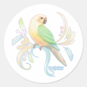 Moon Cheek Conure Runder Aufkleber