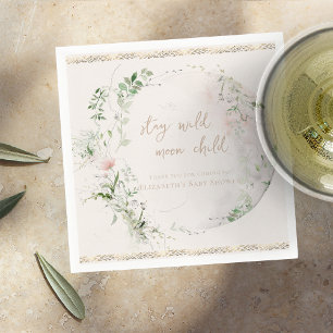 Moon Child   Boho Hippie Baby Shower Serviette