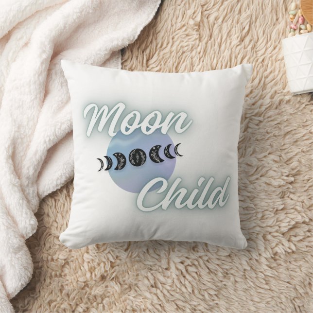 Moon Child Boho Moon Phases Throw Kissen (Decke)