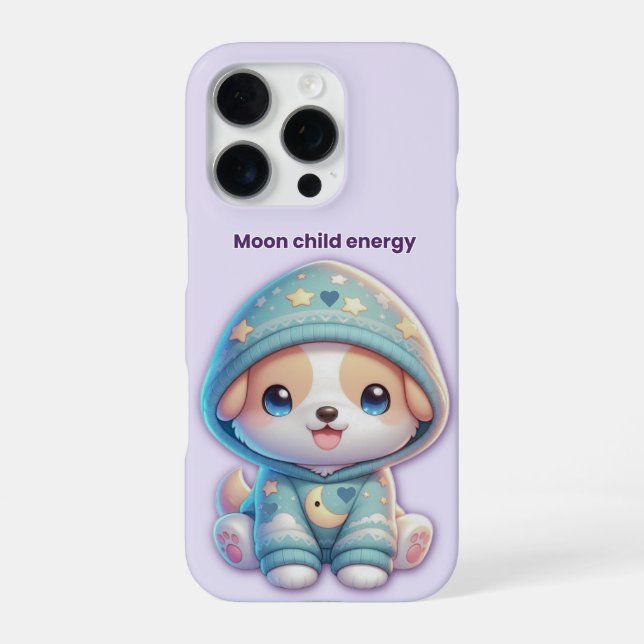 Moon Child Energy Dog Case iPhone Hülle (Rückseite)