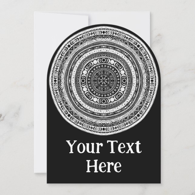 Moon Child Mandala Triple Moon Hexe Einladung (Vorderseite)