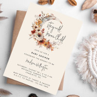 Moon Child Neutral Boho Florals Baby Dusche