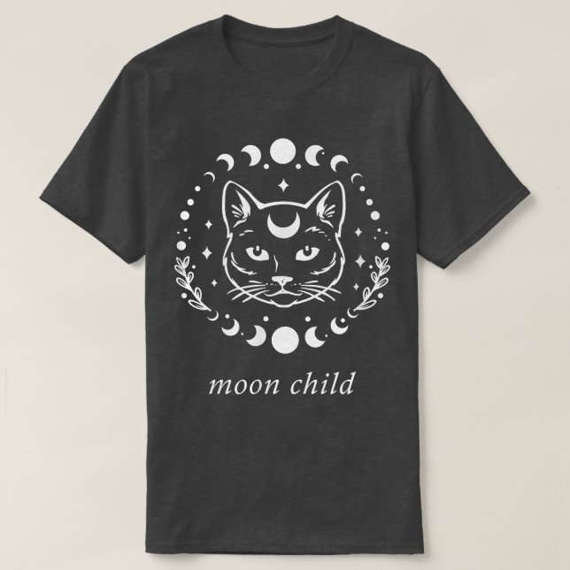 Moon Child New Age Mystical Moon Phase Goddess Tar T-Shirt (Design vorne)