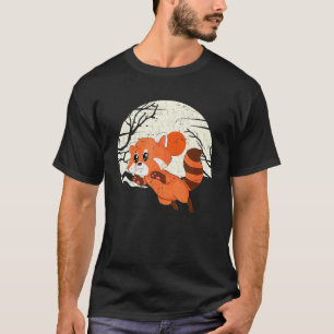 Moon China Wildlife Forest Animal Chinese Red Pore T-Shirt