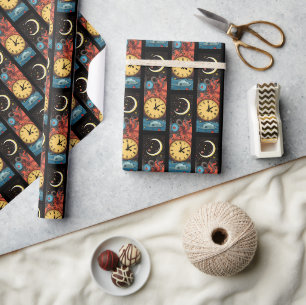Moon Clock Geschenkpapier