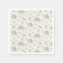 Moon Cloud Star Handgezeichnete Wasserfarben Kinde