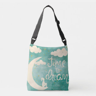 Moon Clouds Inspirierend Dream Quote Tragetaschen Mit Langen Trägern