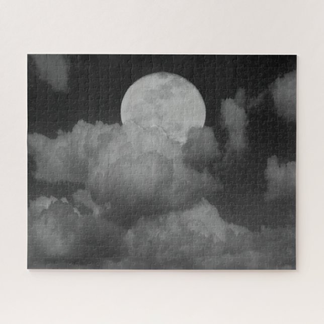 Moon & Clouds über Kansas Puzzle (Horizontal)
