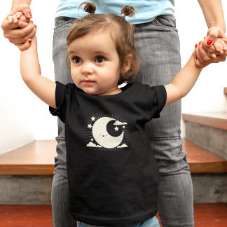 Moon Collage Baby Cartoon Baby T-shirt