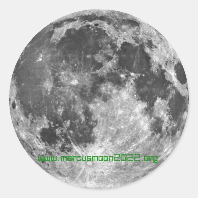 Moon Colony 2022 - Marcusmoon2022.org Runder Aufkleber (Vorderseite)