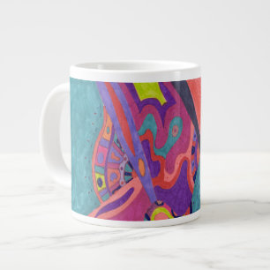 Moon Crashs, abstrakte Kunst Jumbo-Tasse